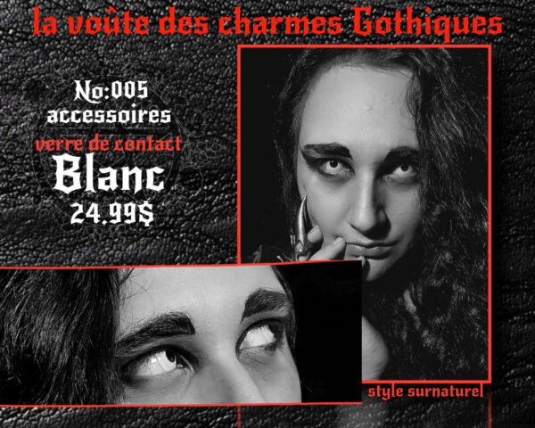 verres de contact blanc