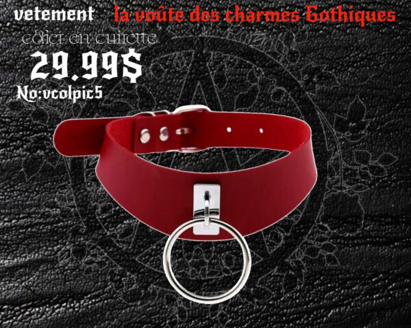 Choker rouge a boucle