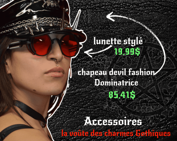 Chapeau Devil Fashion styleDominatrice cuir pu