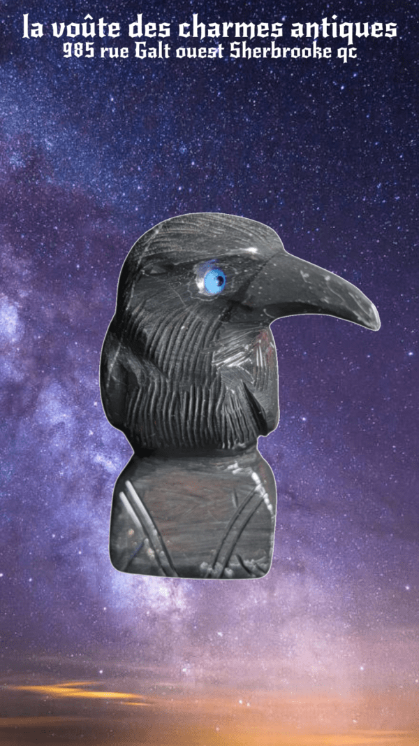 Corbeau en onyx noir - Image 3