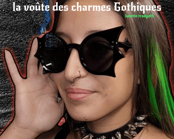 Lunette Trad Goth aillée Chauve-souris