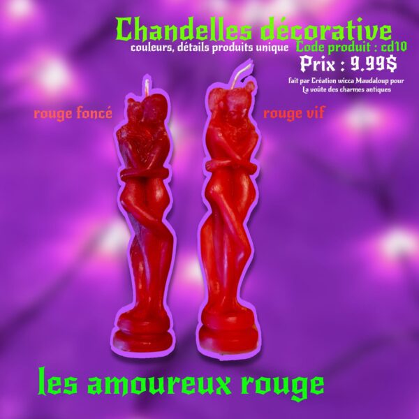 Bougies les Amoureux Rouge - Image 2