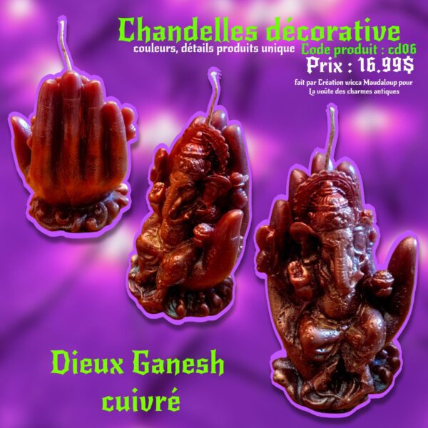 Bougies Dieux Ganesh Cuivré