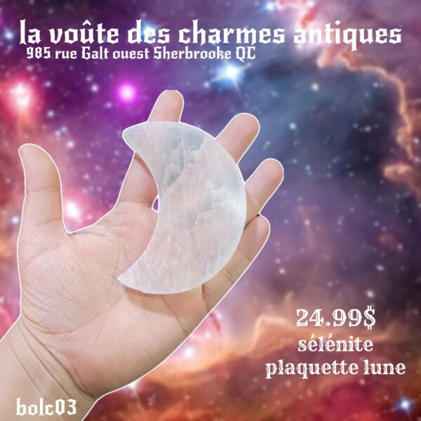 Sélénite Plaquette de Lune