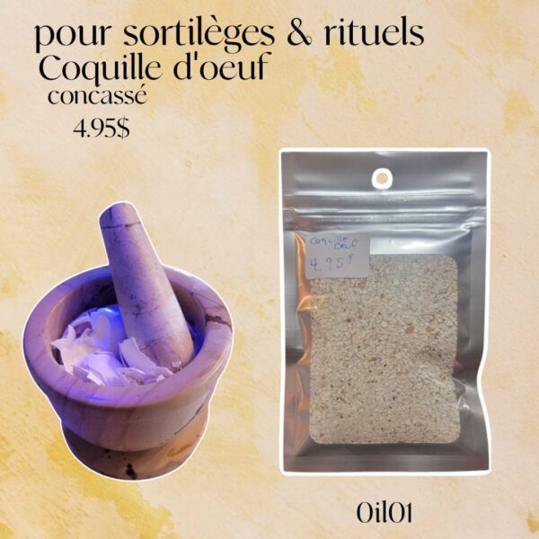 ingrédients de Sorcellerie Coquille d'oeufs moulu