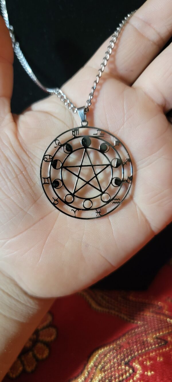 talisman pentacle en acier inoxydable - Image 2