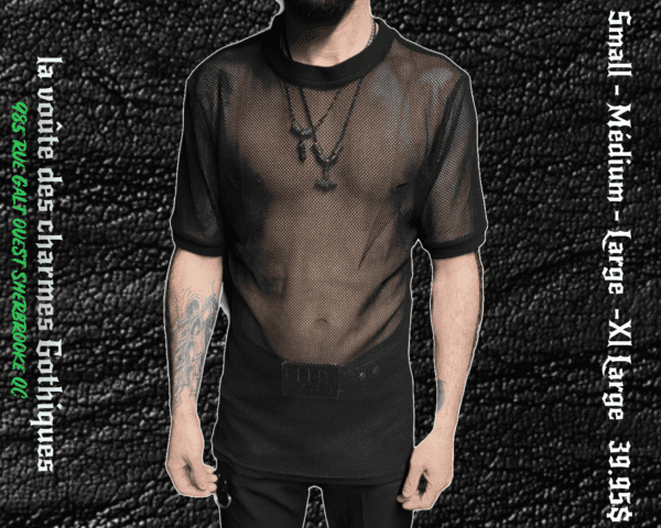 T-shirt fishnet Médium Devil fashion