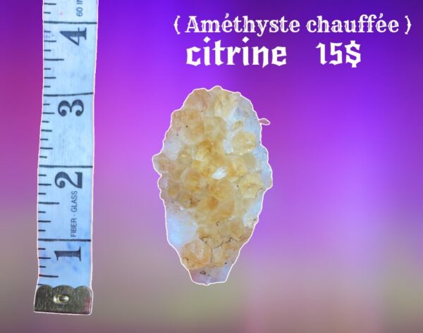 Citrine ( améthyste chauffé)