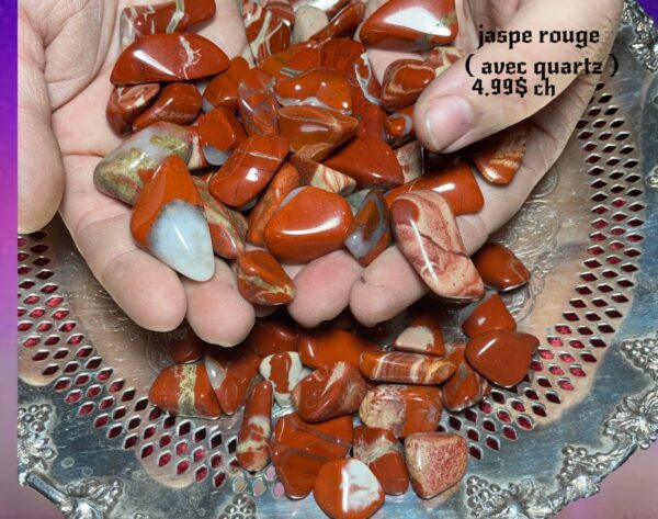 jaspe rouge avec quartz claire