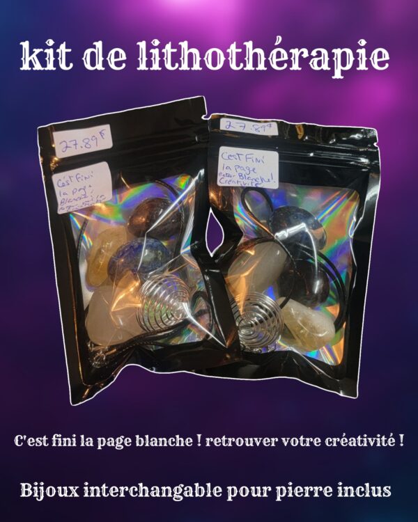 kit de lithothérapie / fini la page blanche !