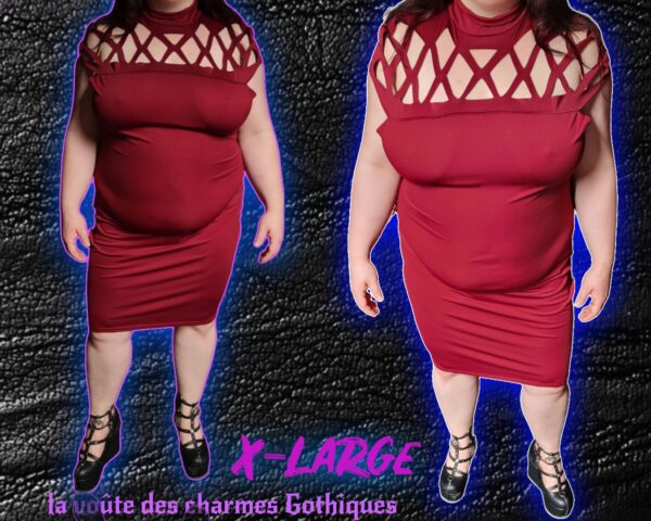 robe rouge de soirée taille X-large