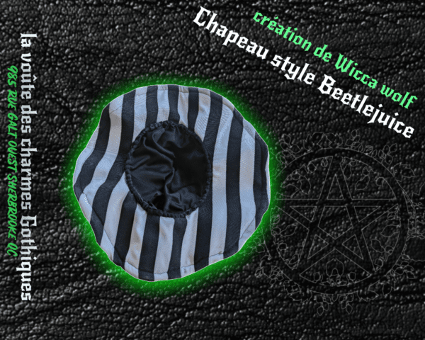 chapeau witchy moderne  style Beetlejuice - Image 2