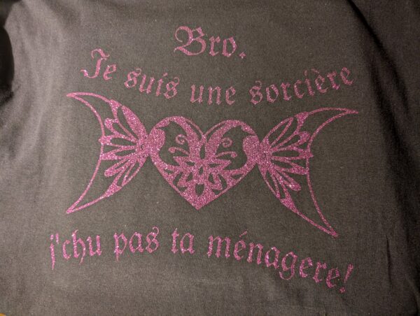 t-shirt '' la sorcière pas ménagère dû tout ''  3xLarge - Image 4